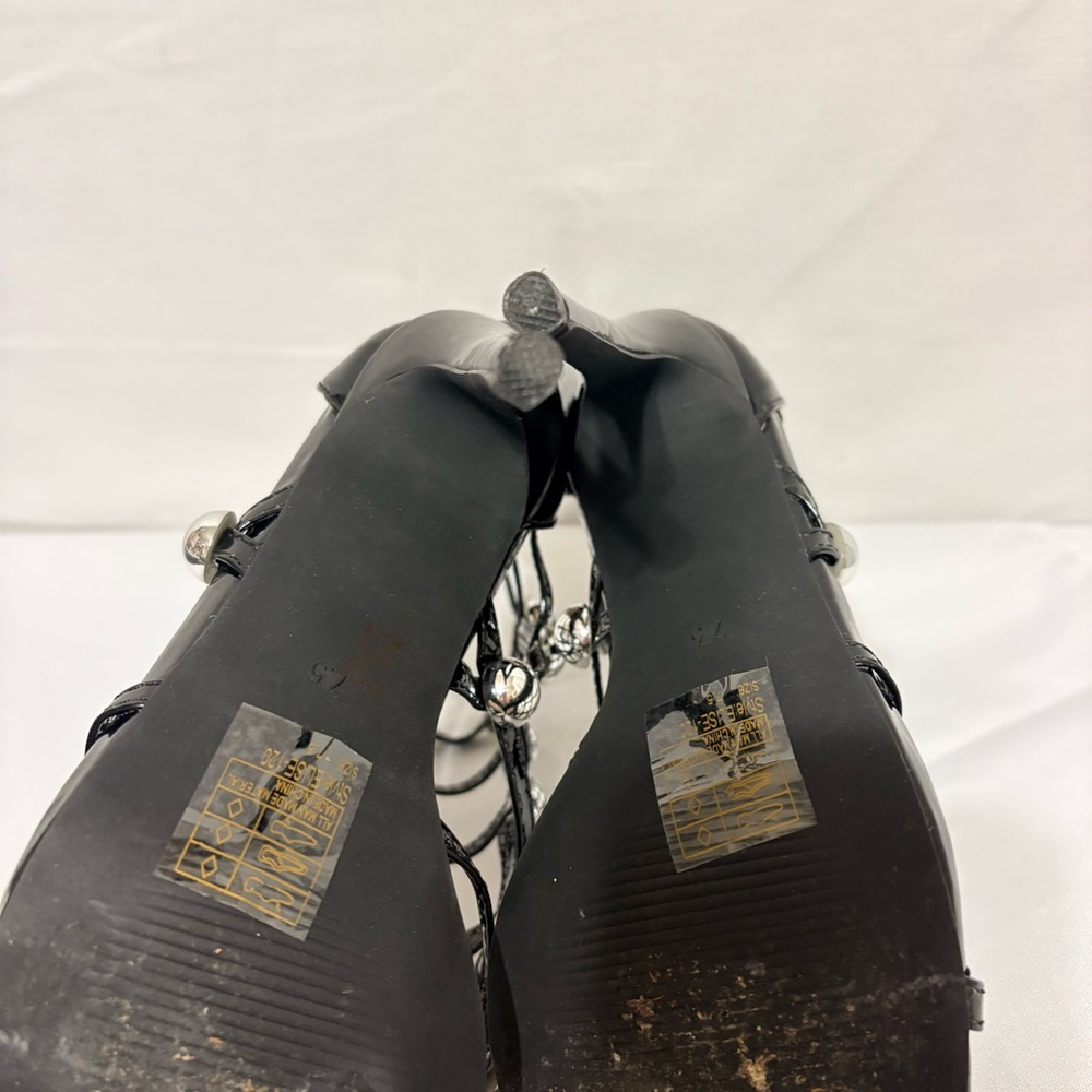 Yoki black patent leather strappy sandals. - Picture 11 of 11